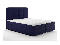 Manželská postel Boxspring 140 cm Loty (tmavě modrá) (s úložným prostorem)