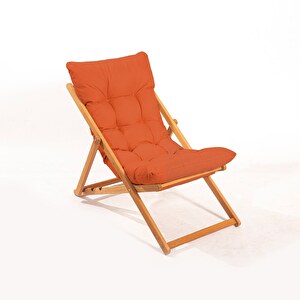 Zahradní židle Myla (oranžová + přírodní)