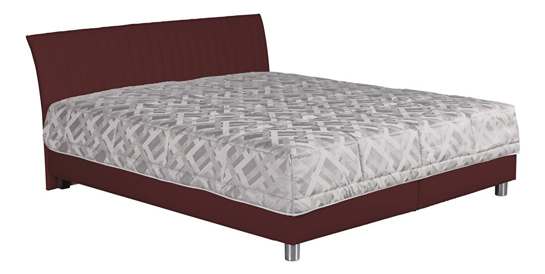Manželská postel 180 cm Blanár Vinco (hnědá + vzor Gary 8) (s roštem a matrací Nelly)
