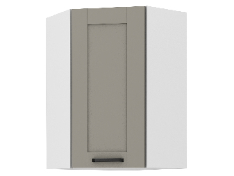 Horní rohová kuchyňská skříňka Lucid 58 x 58 GN 90 1F (claygrey + bílá)