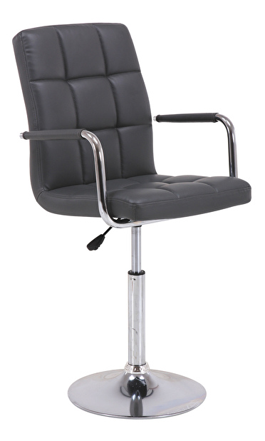 barová židle C-152 (ekokůže šedá)