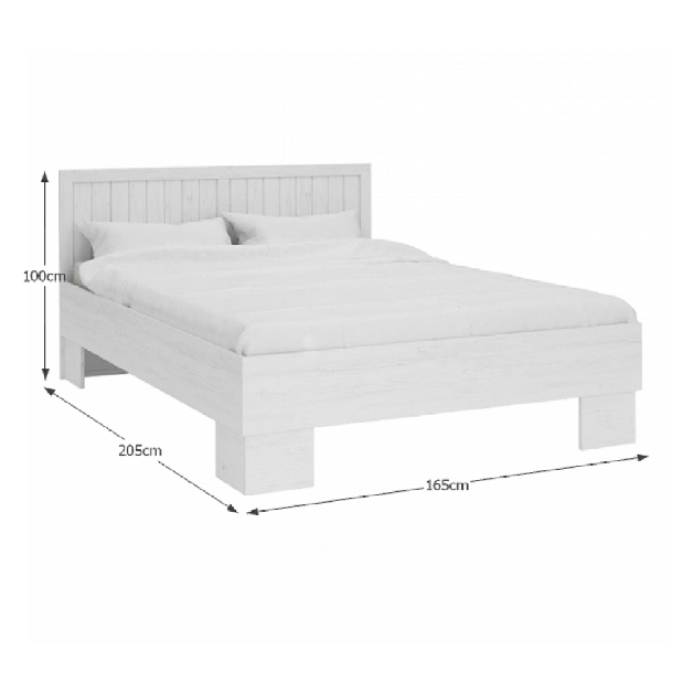 Manželská postel 160 cm Provense L1 (s roštom)
