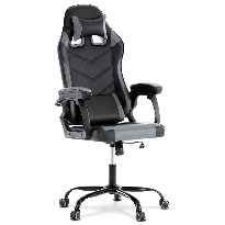 Kancelářská židle Kayce (černá + šedá ekokůže)
