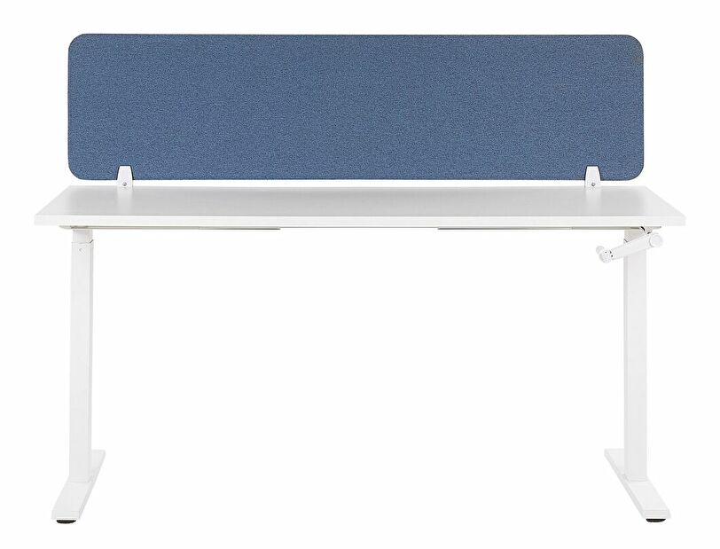 Přepážka na pracovní stůl 130x40 cm Whitley (modrá)