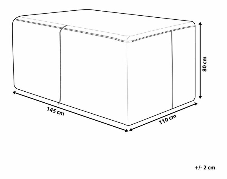 Ochranná plachta pro zahradní nábytek 145 x 110 x 80 cm Chuza (šedá)