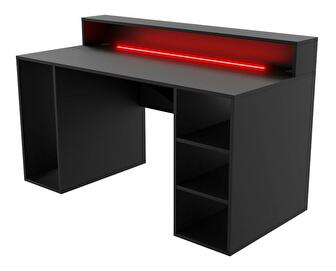 LED Psací stůl Myst (černá)