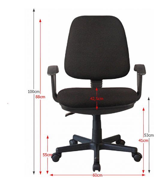 Kancelářská židle Miris (černá)