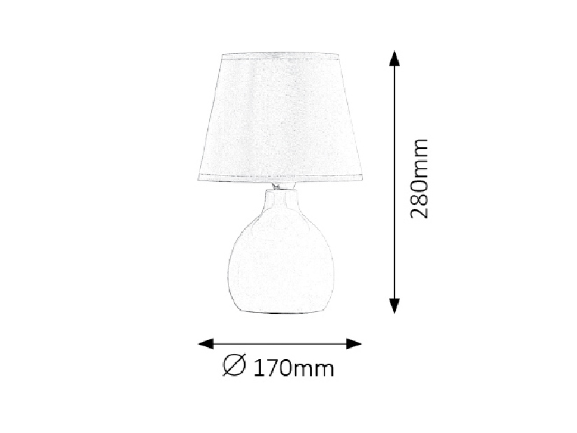Stolní lampa Ingrid 4476 (hnědá)