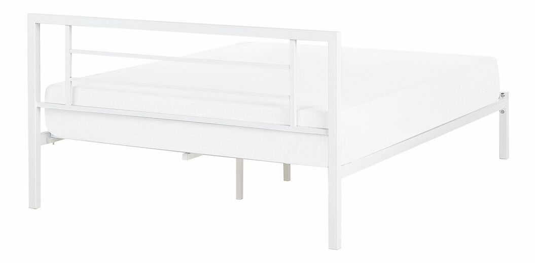 Manželská postel 160 cm CONNET (s roštem) (bílá)
