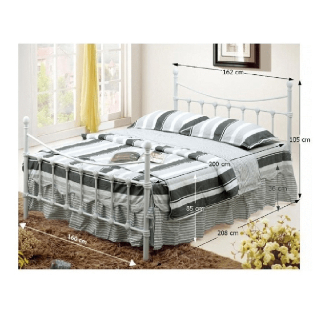 Manželská postel 160 cm Nivien (s roštem)