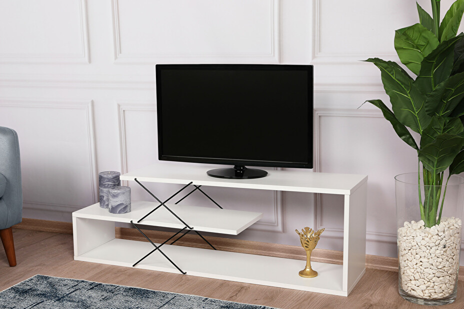 TV stolek / skříňka Ziky (bílá)