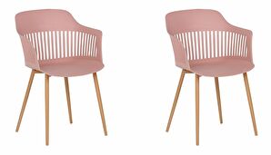 Set 2 ks. jídelních židlí BARCA (růžová)