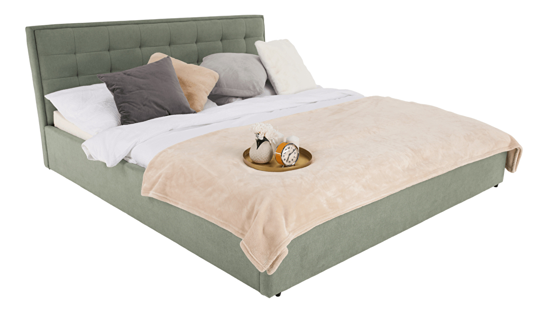 Manželská postel 180 cm Essie (s roštem) (mentolová)
