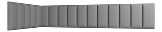 Set 16 čalouněných panelů Quadra 100x220x50 cm (tmavěšedá)