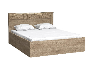 Manželská postel 160 cm Nature 17 (s LED osvětlením) (dub ribbeck)