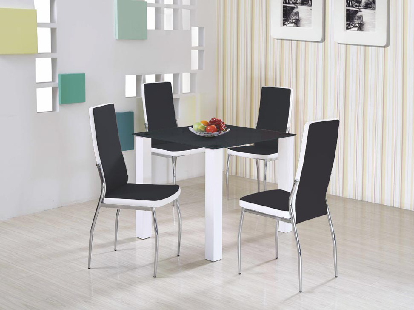 Jídelní stůl Merlot (černá) (čtvercový) (pro 4 osoby)