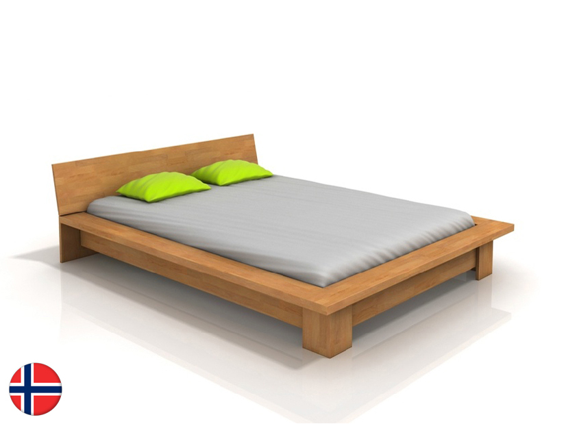 Manželská postel 160 cm Naturlig Boergund (buk)