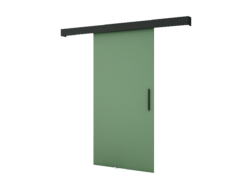 Posuvné dveře 90 cm Louis I (zelená + černá matná + černá matná)