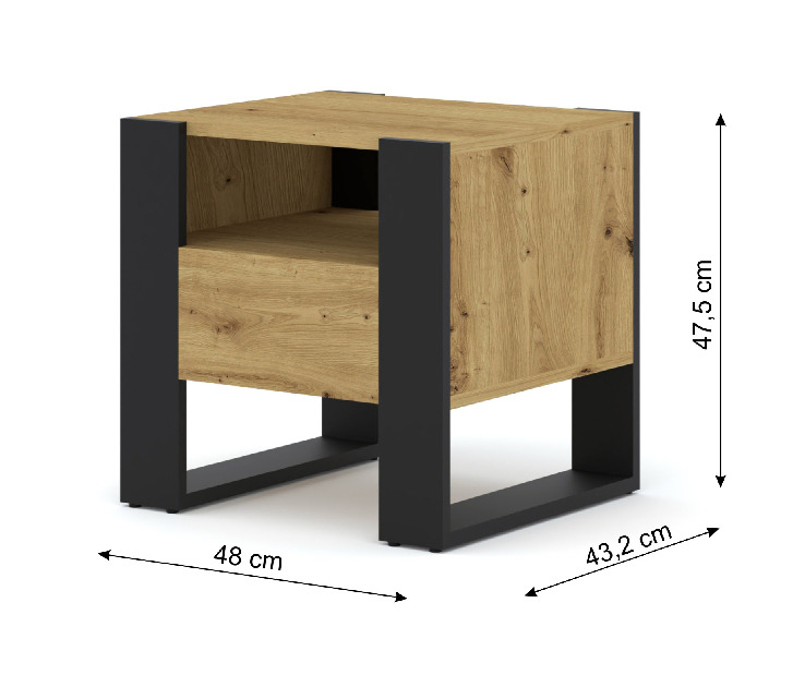 Noční stolek Molli 48 (dub artisan)