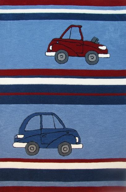 Ručně všívaný koberec (tuftovaný) Bakero Kids Cars Blue