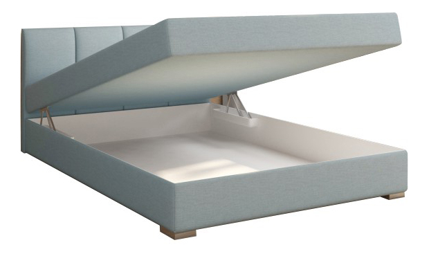 Manželská postel Boxspring 140 cm Rhoni (mentolová) (s roštem, matrací a úl. prostorem) *výprodej
