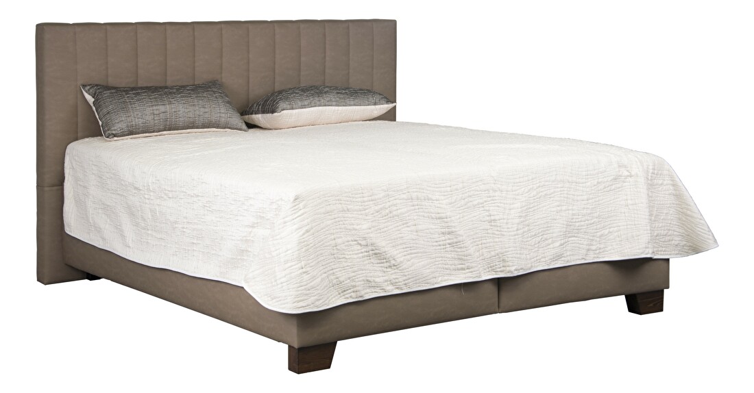 Manželská postel 180 cm Blanář Alba (hnědá) (s roštem a matrací NELLY PLUS)
