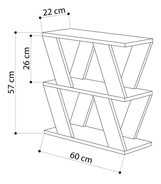 Příruční stolek Lazia (bílá)