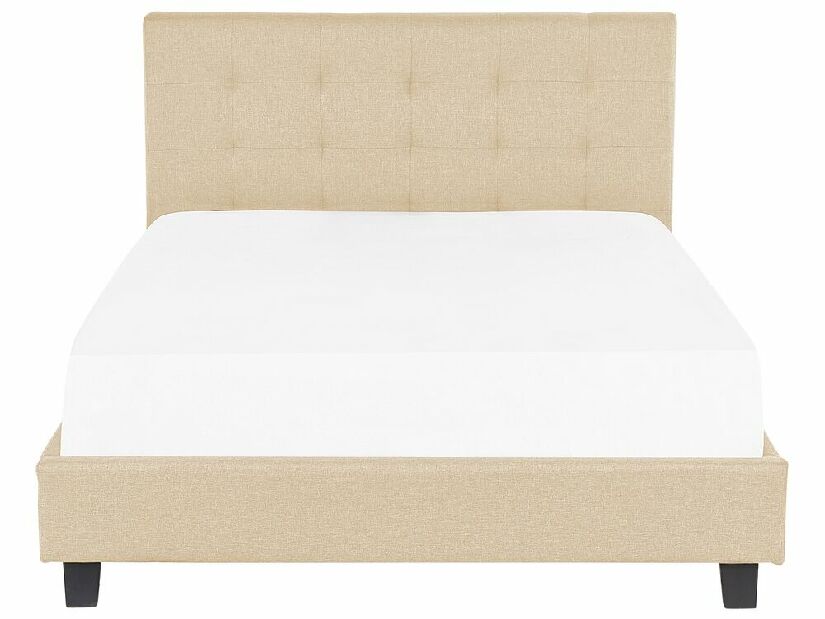 Manželská postel 140 cm Rhiannon (béžová) (s roštem a matrací)