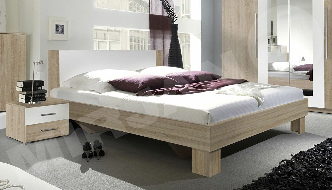 Manželská postel 160 cm + noční stolky Vesa *výpredaj