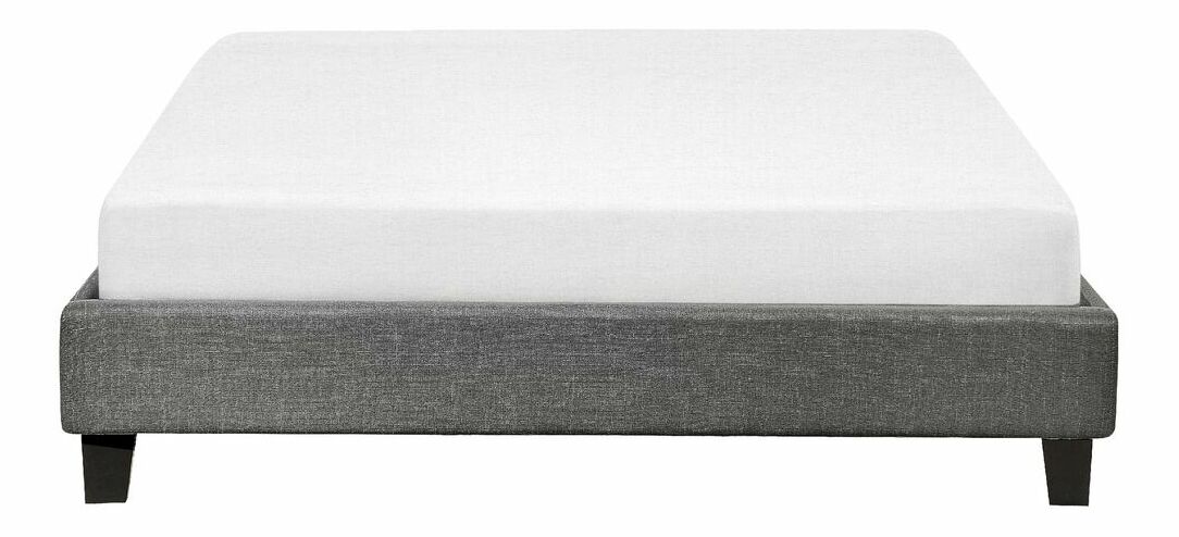 Manželská postel 140 cm ROXENNE (s roštem) (šedá)