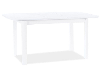 Rozkládací jídelní stůl 105-140 cm Daniel (bílá matná + bílá matná) (pro 4 až 6 osob)