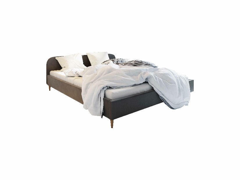 Manželská postel 160 cm Lon (šedá) (bez roštu a úložného prostoru)