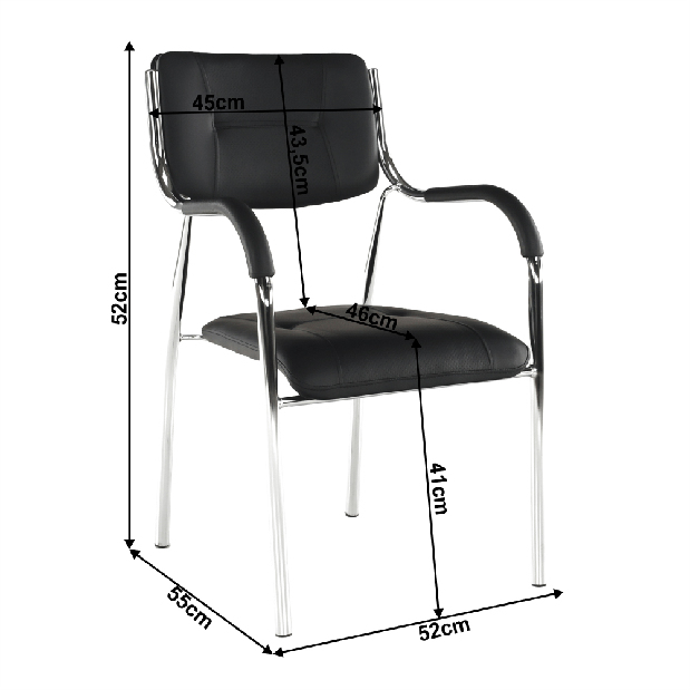 Kancelářská židle Ilha (černá)