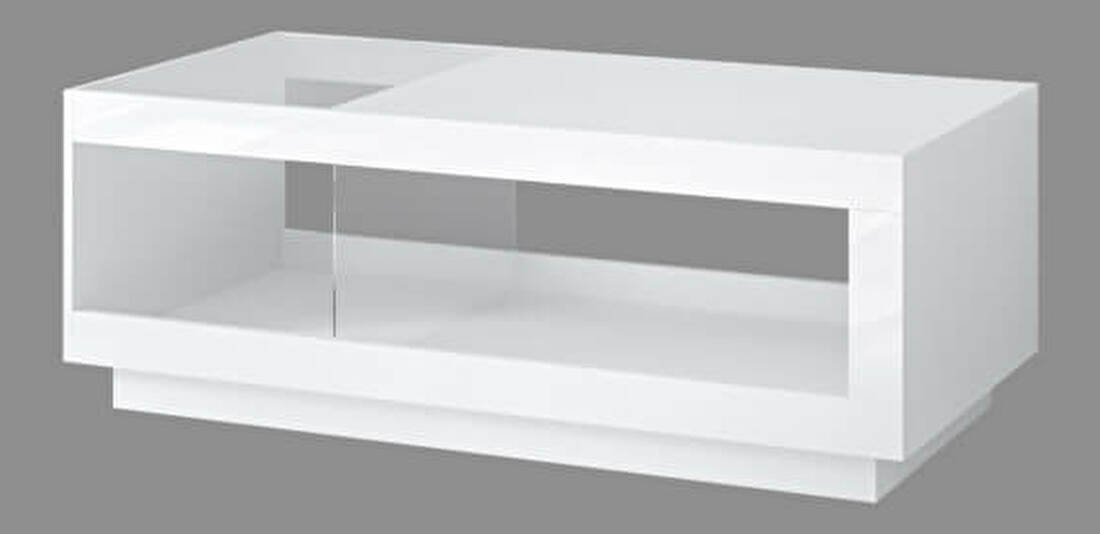 Konferenční stolek Zandra Typ 99 (lesk bílý) *výprodej