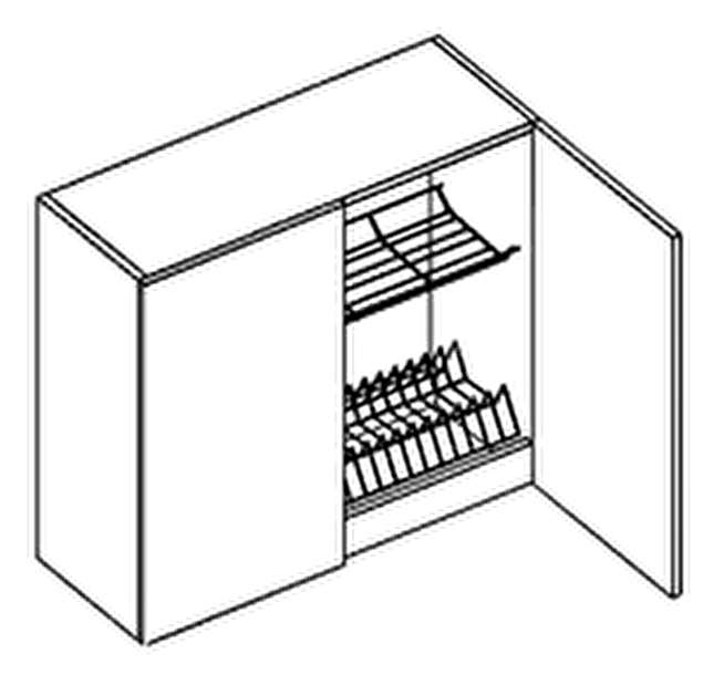 Horní kuchyňská skříňka Nora W80 s odkapávačem