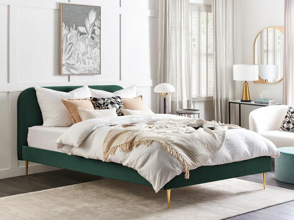 Manželská postel 180 cm Faris (zelená) (s roštem)