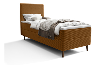 Jednolůžková postel 80 cm Napoli Bonell (karamelová) (s roštem, s úl. prostorem)