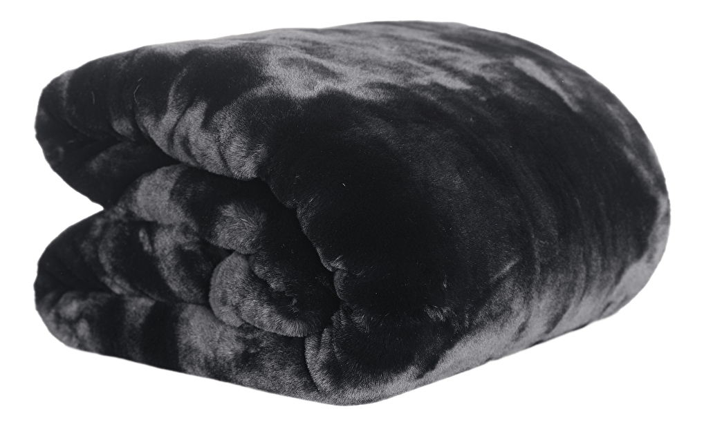 Kožešinová deka 150x180 cm Rarea new (černá)