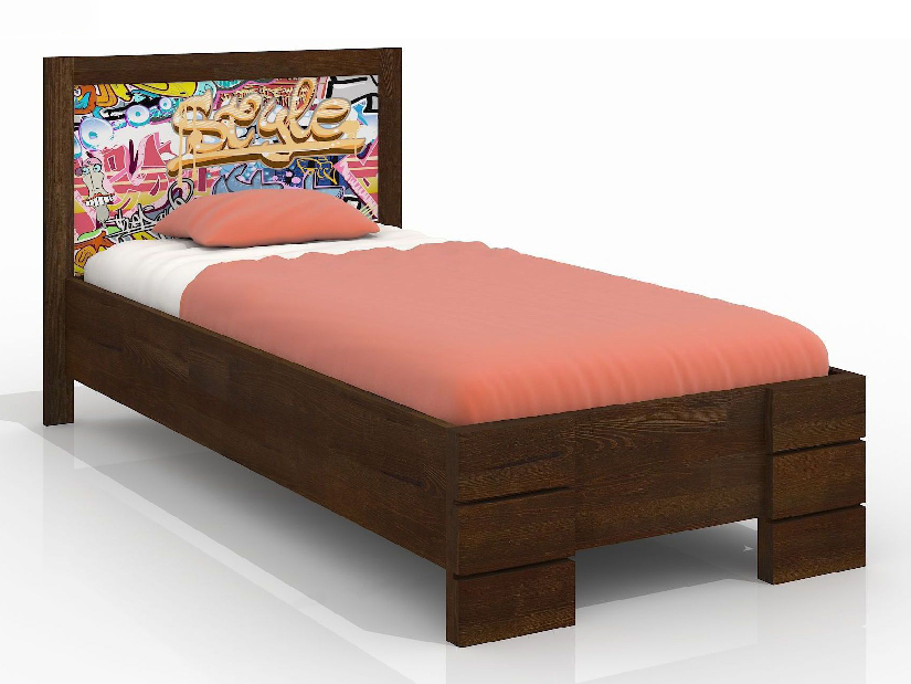 Jednolůžková postel 120 cm Naturlig Kids Storhamar High (borovice) (s roštem)