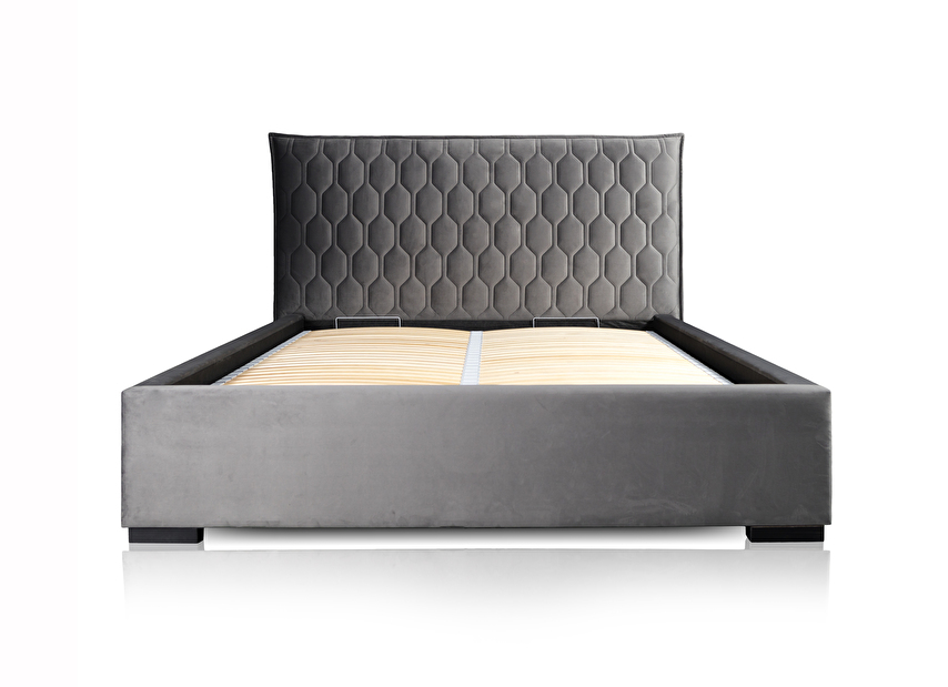 Čalouněná postel 140x200 cm Newie (šedá)