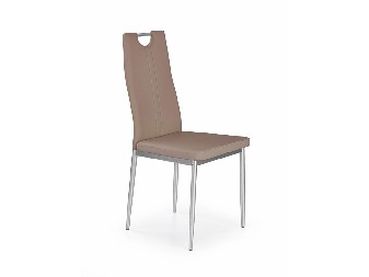 Jídelní židle  Kelly (cappuccino + stříbrná)