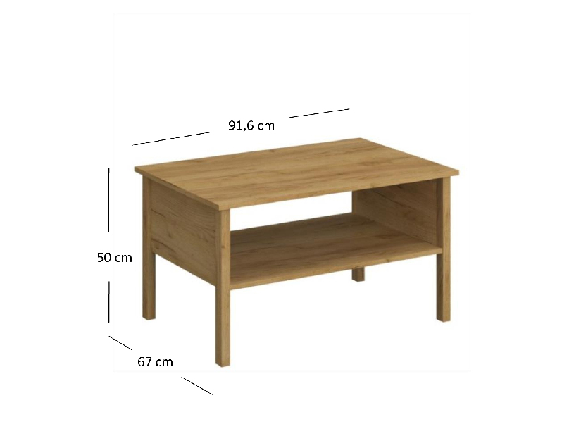 Konferenční stolek Keira (dub craft zlatý)