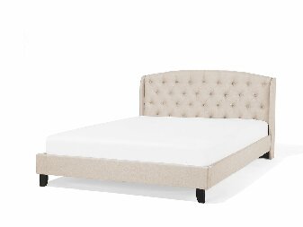Manželská postel 160 cm BORD (s roštem) (béžová)