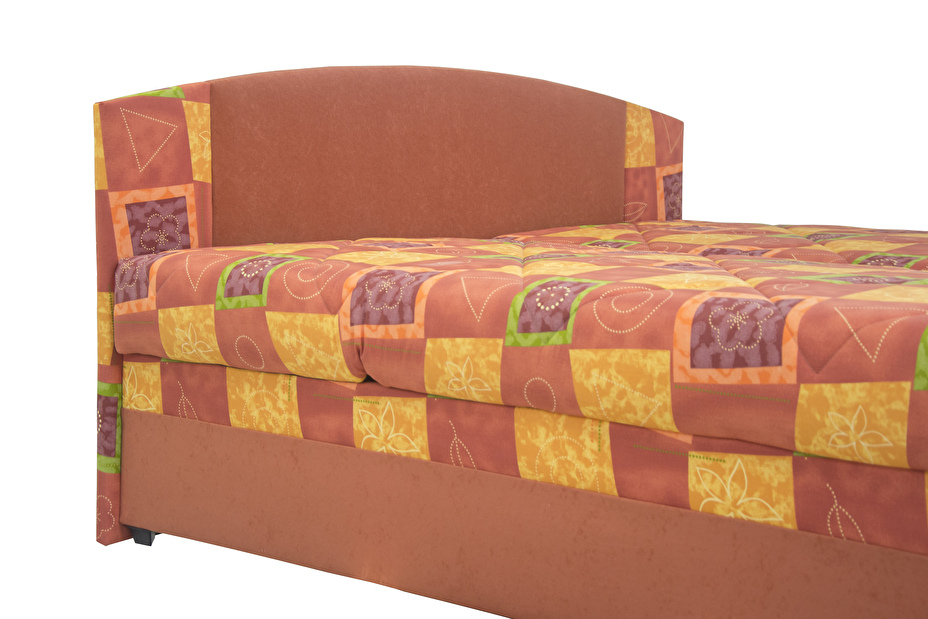 Manželská postel 160 cm Blanář Kappa (oranžová) (s rošty a matracemi Alena)