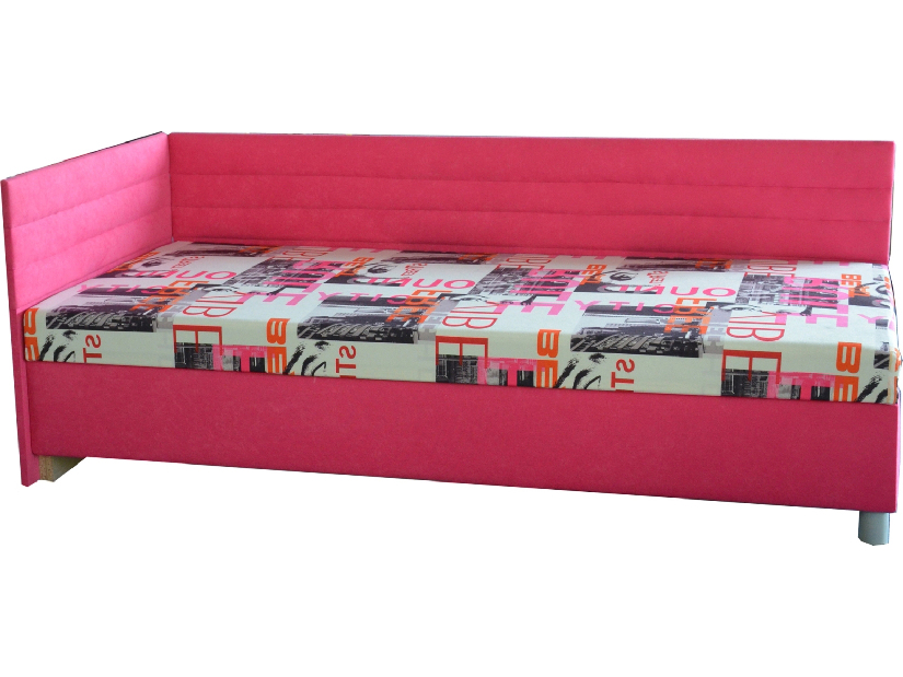 Jednolůžková postel (válenda) 90 cm Emil 2 (s pružinovou matrací) (L)