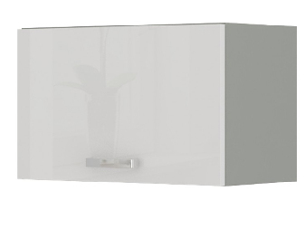 Horní kuchyňská skříňka Brunea 50 GU-36 1F (šedá + lesk bílý)