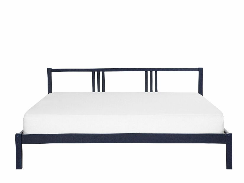 Manželská postel 180 cm VALLES (s roštem) (modrá)
