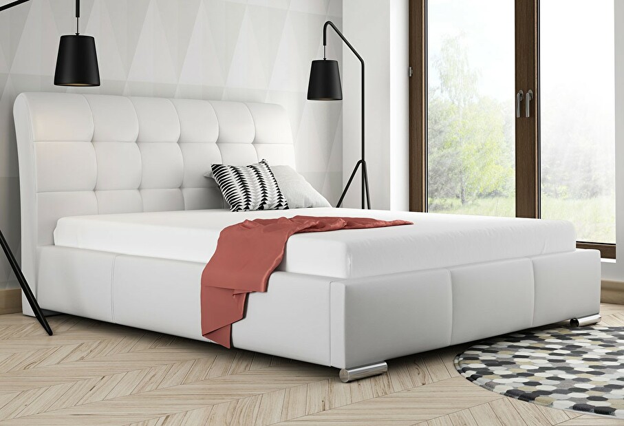 Manželská postel 180 cm Pilatus (bílá) *výprodej