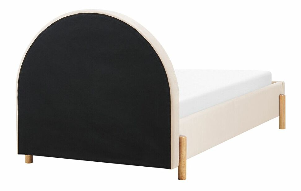 Jednolůžková postel 90 cm Annesile (béžová) (s roštem)