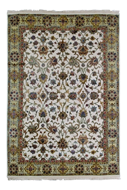 Ručně vázaný koberec Bakero Jaipur prírodný hodváb Nk-107 Ivory-Gold